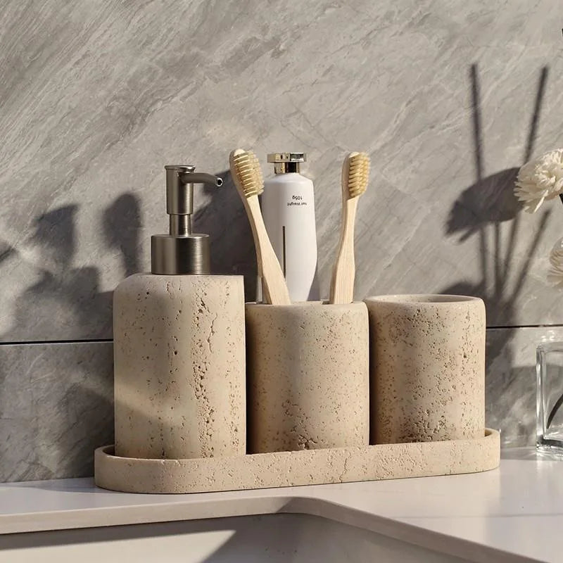 Limestone Bathroom Accessory Set