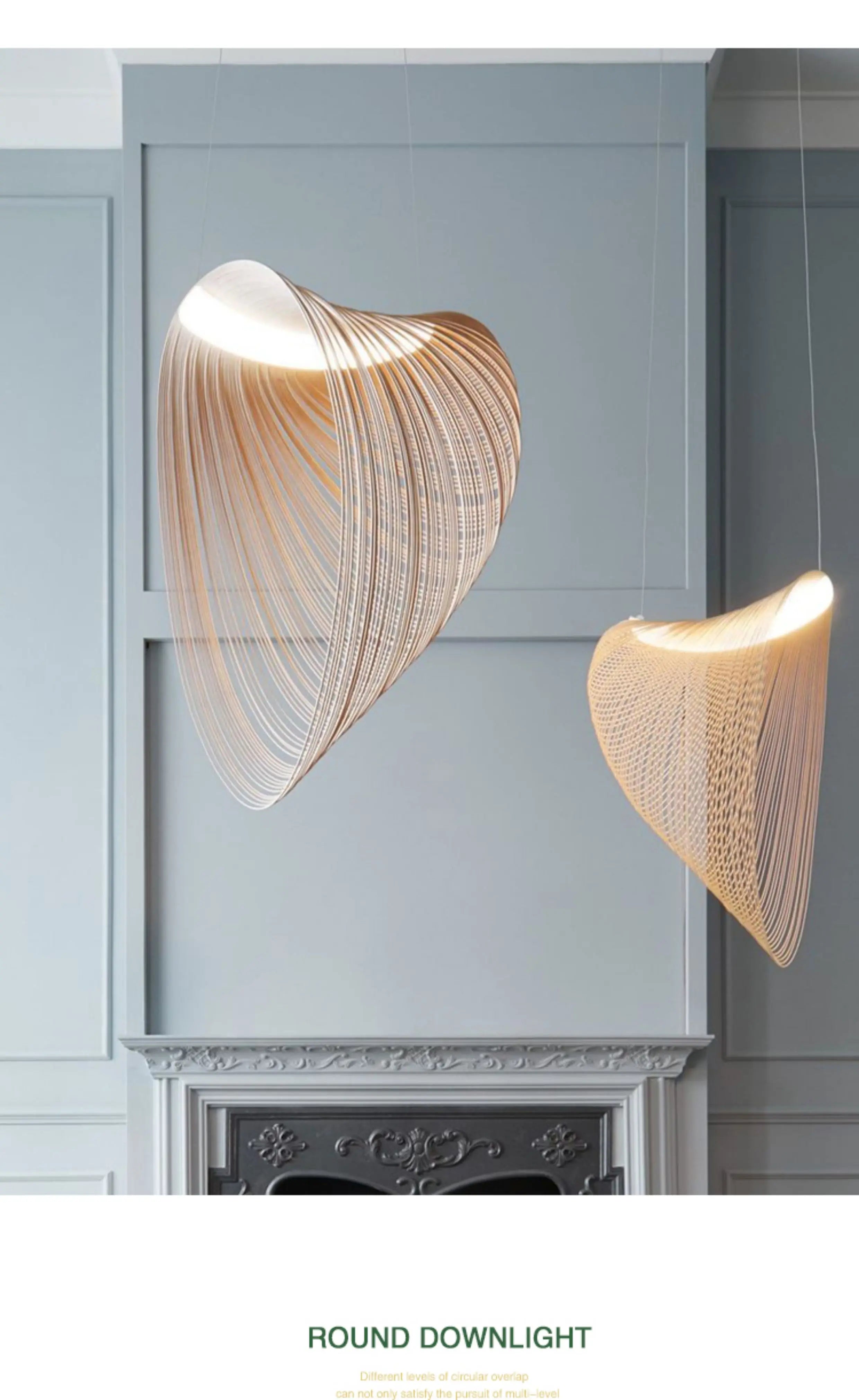 Wabi-Sabi Wood Pendant Lamp