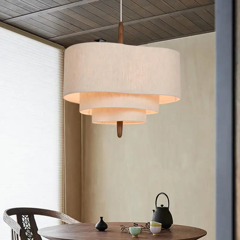 Wabi-Sabi Fabric Pendant Chandelier