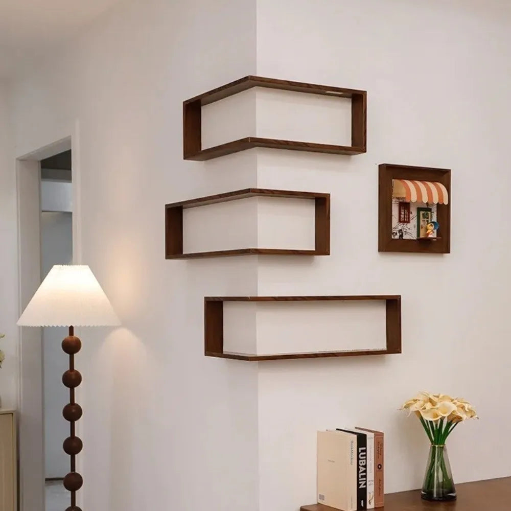 Floating Corner Wall Shelf