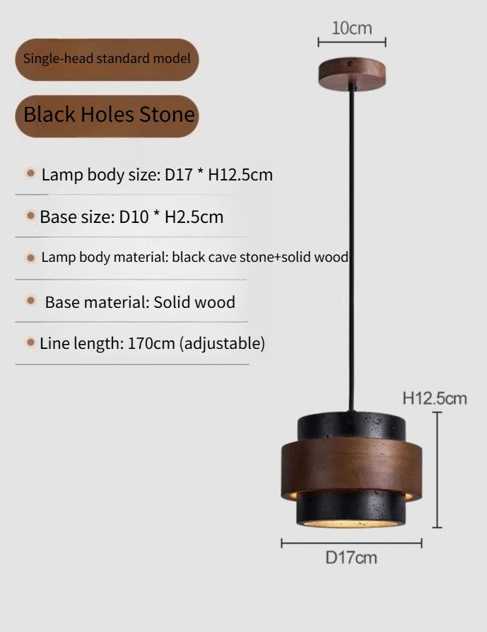 Wabi-Sabi Stone Pendant Lamp