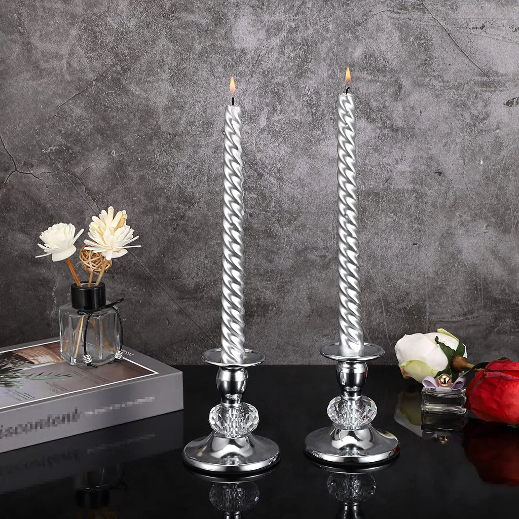 Vintage Crystal Candlestick (2-Piece Set)