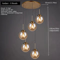 Modern Metal & Glass Chandelier