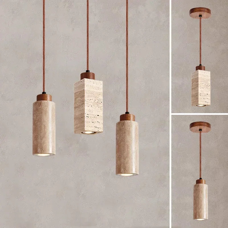 Wabi-Sabi Stone Pendant Chandelier