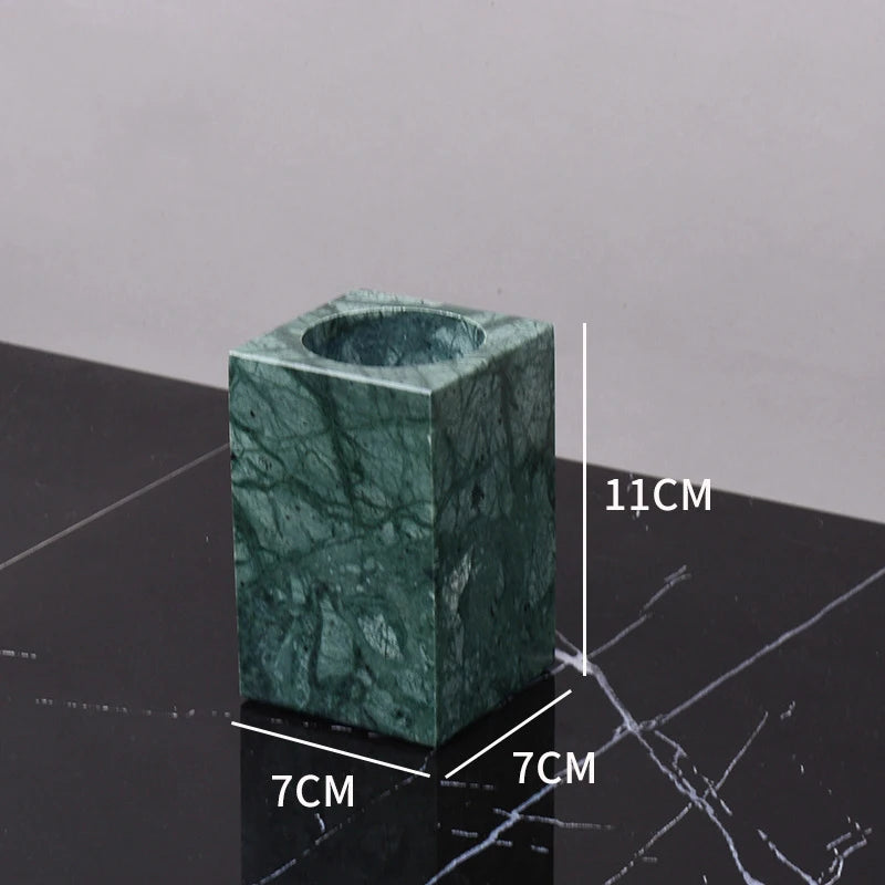 Indian Green Marble Bath Set