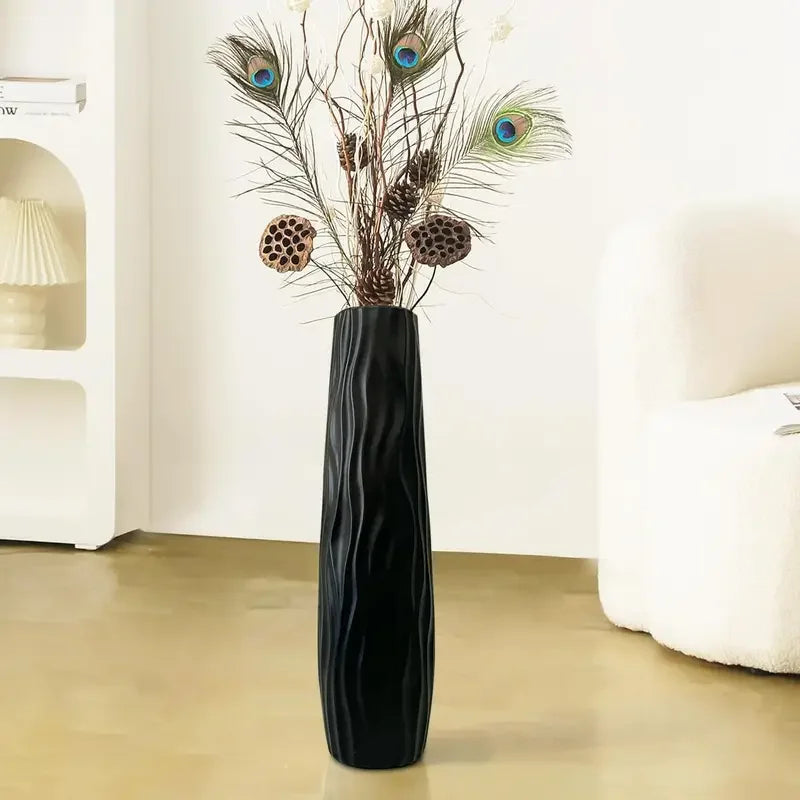 Tall Ceramic-Look Floor Vase