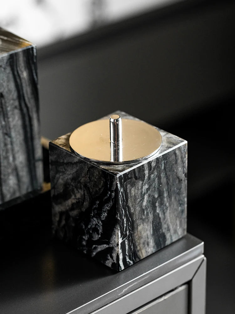 Black Marble Bathroom Set