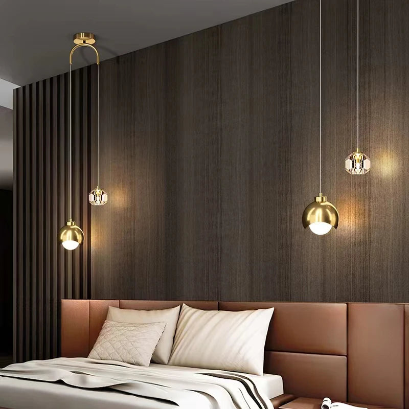 Crystal Bedside Pendant Light
