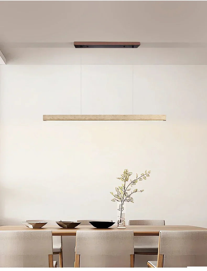 Wabi-Sabi Stone Linear Pendant Light