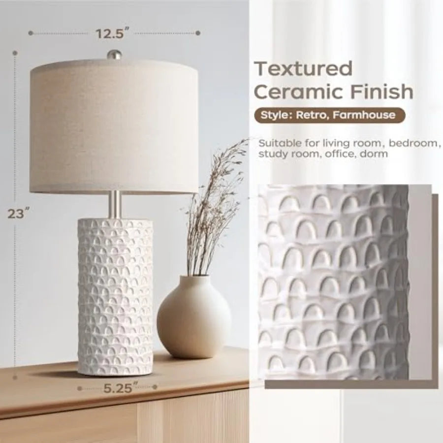 Ceramic Table Lamp, Set of 2