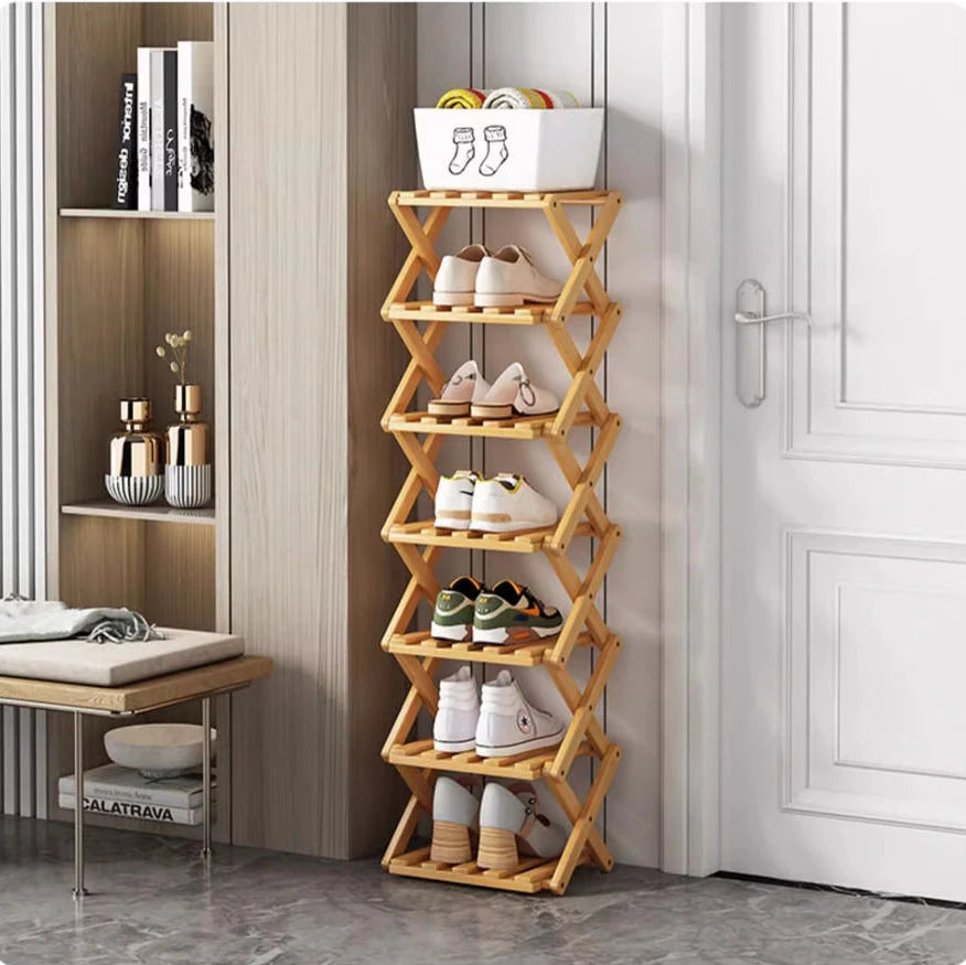 Bamboo Shoe Rack