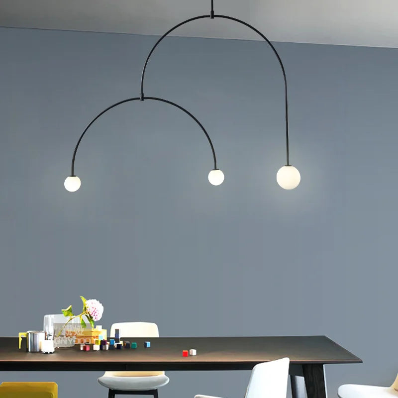 Nordic Glass Arc Pendant Lamp