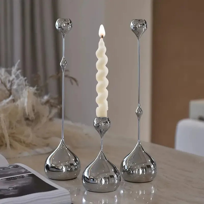 Luxury Brass Candlestick (3-Piece Set)