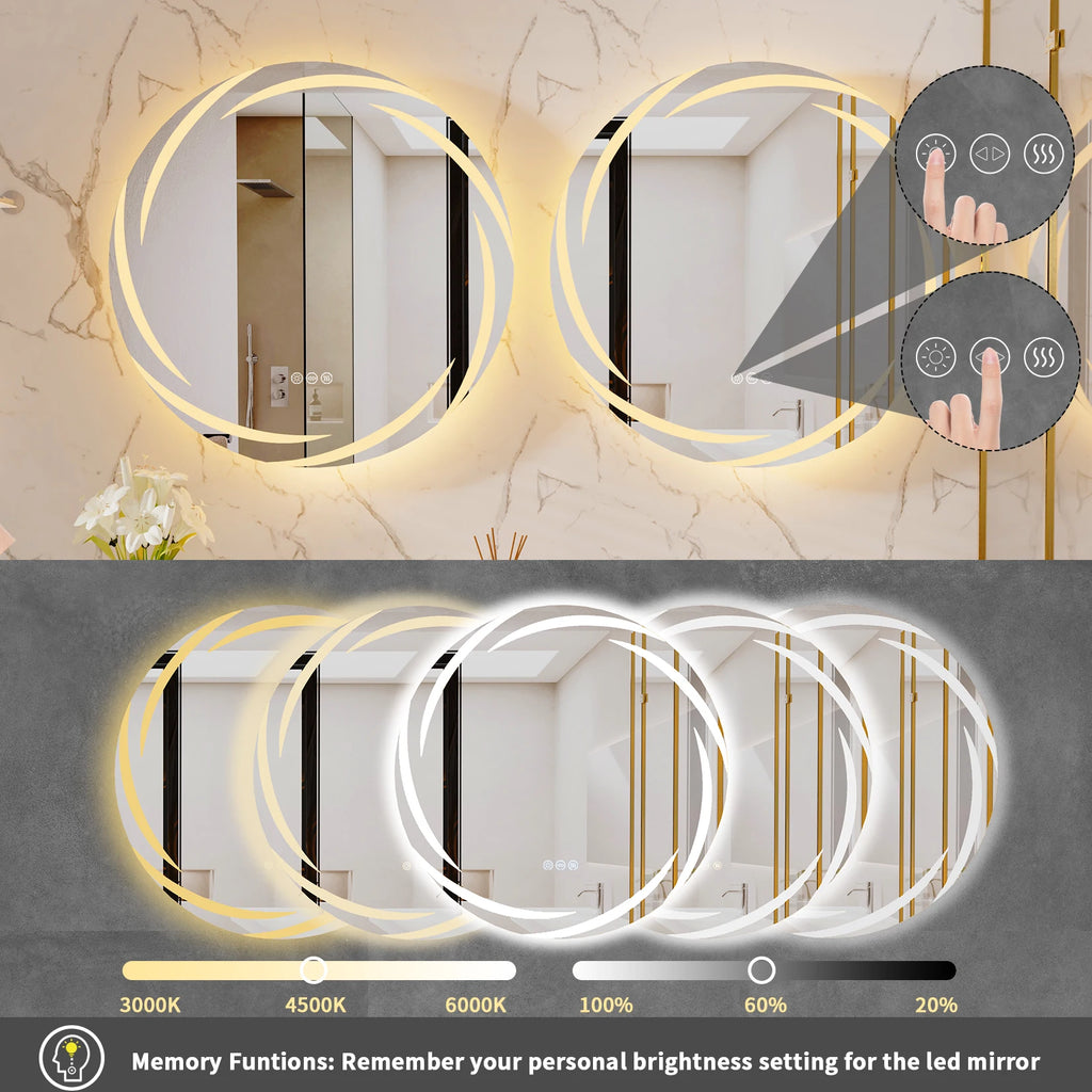 Round Backlit LED Mirror