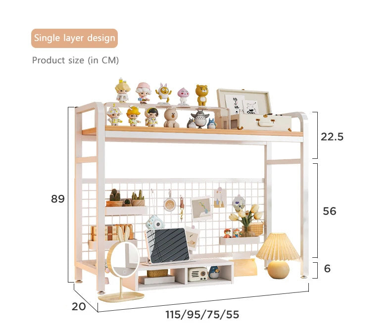 Wood Grid Bookshelf