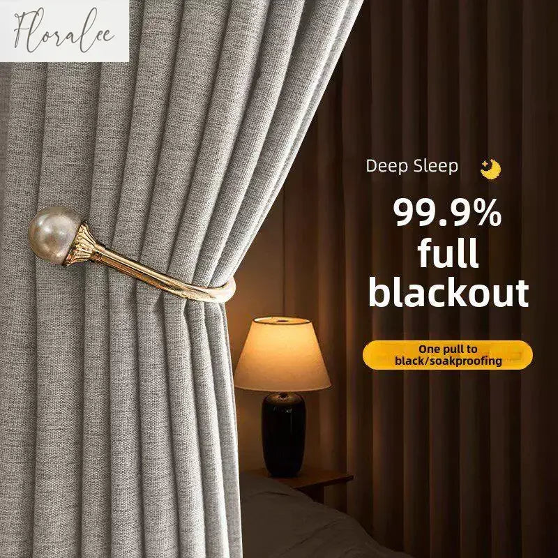 Modern Cotton-Linen Blackout Curtains