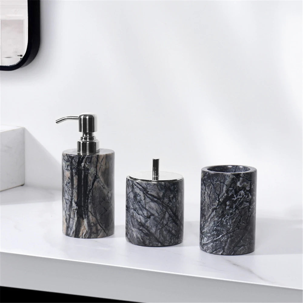 Grey Marble Bathroom Set