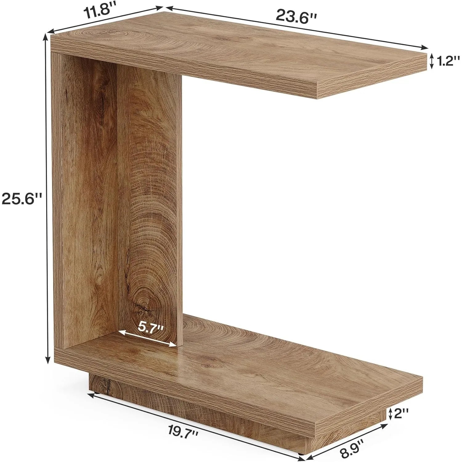 C-Shaped Sofa Side Table
