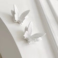 Set of 2 Boho White Butterfly Wall Art