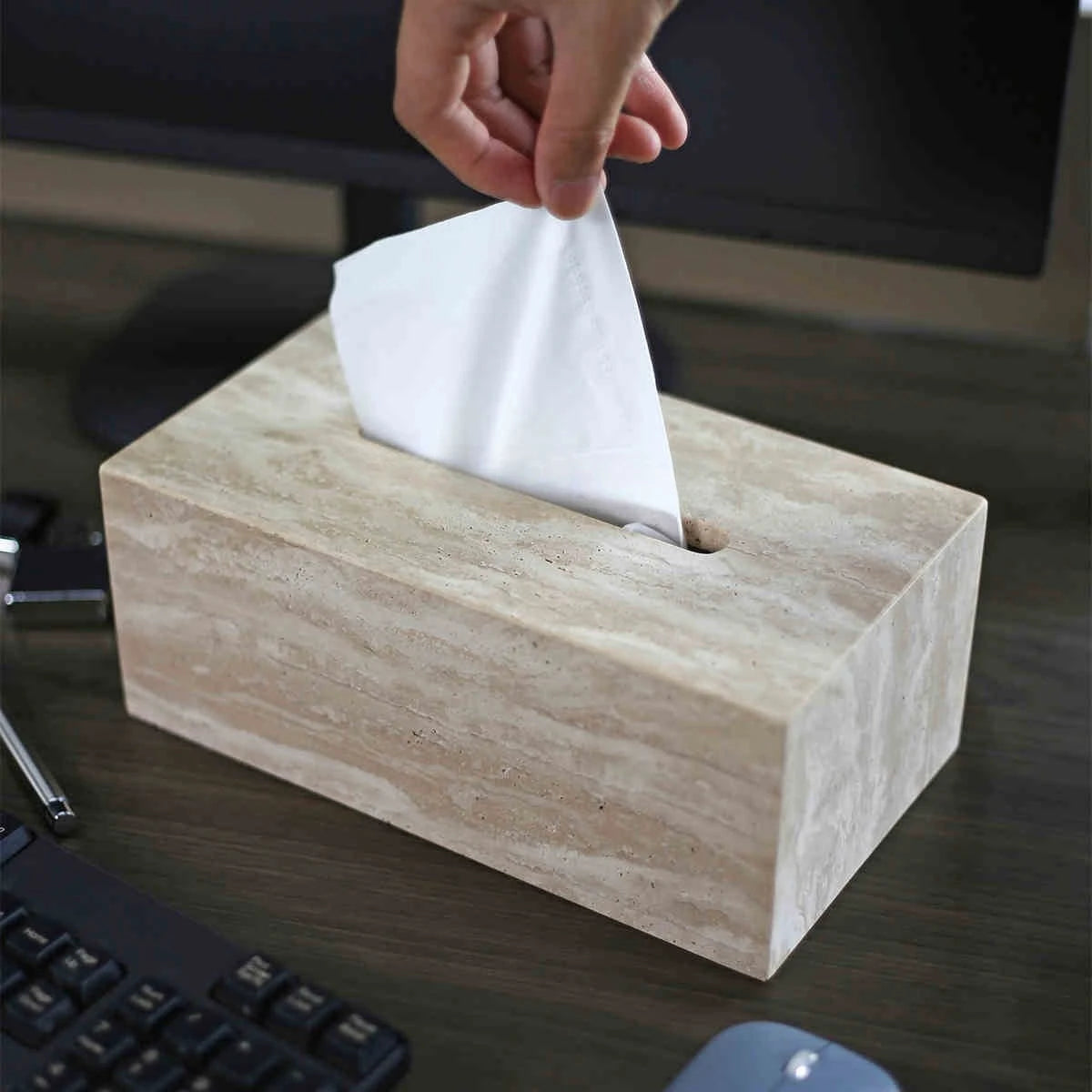 Calacatta Viola Tissue Box
