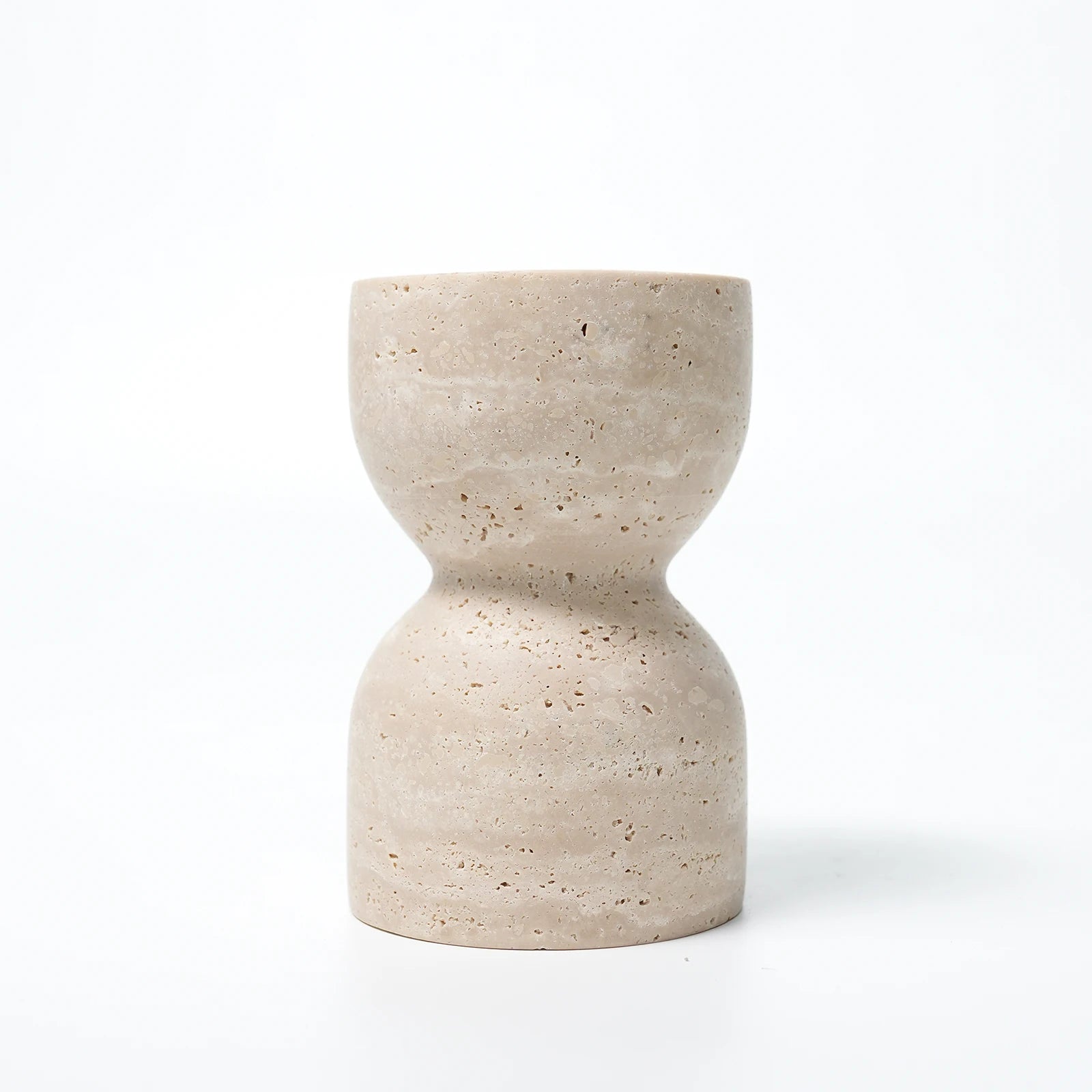 Retro Travertine Candlestick