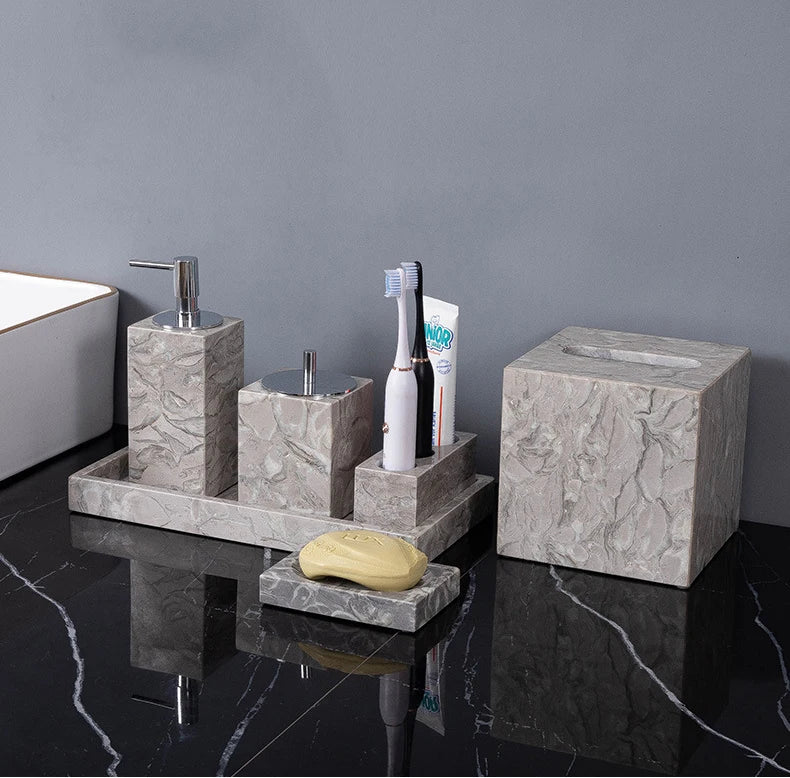 Elegant Marble Bathroom Set