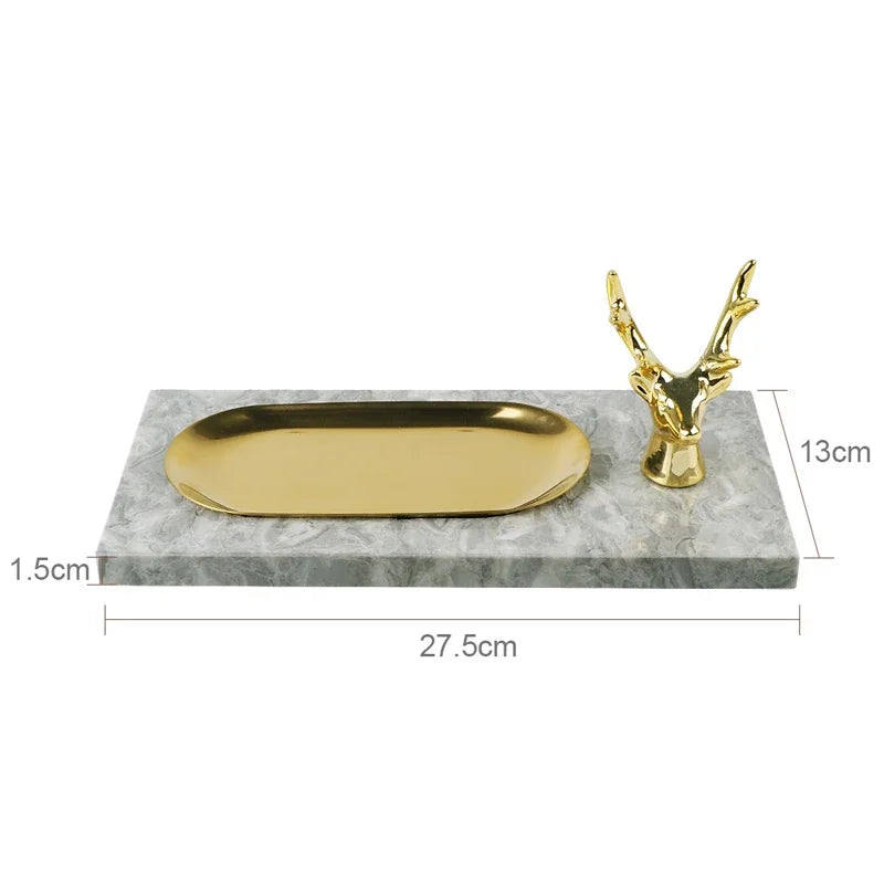 Marble Bathroom Accessory Set