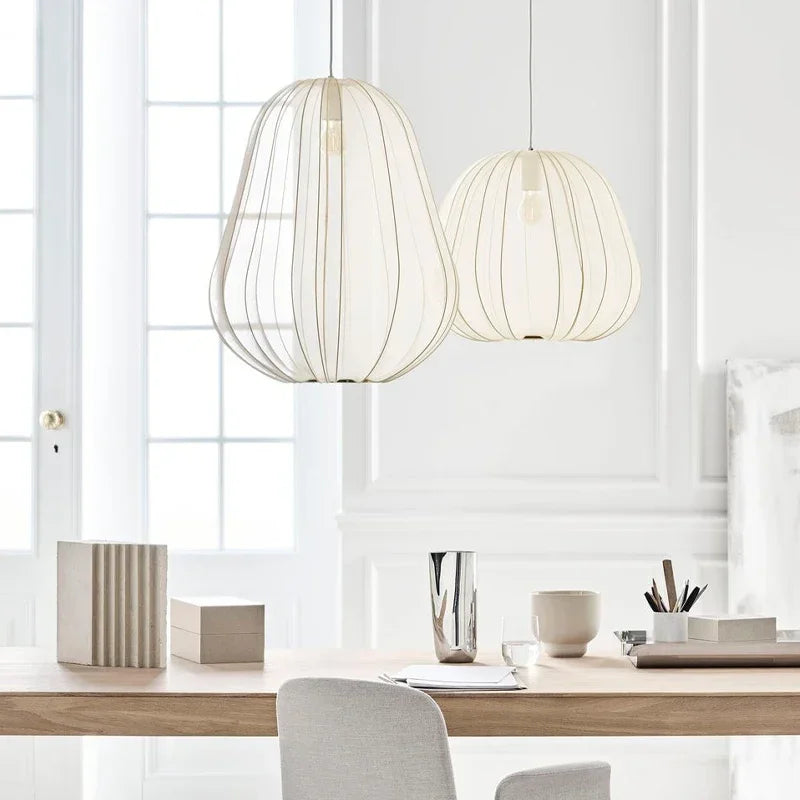 Wabi-Sabi Fabric Pendant Lamp