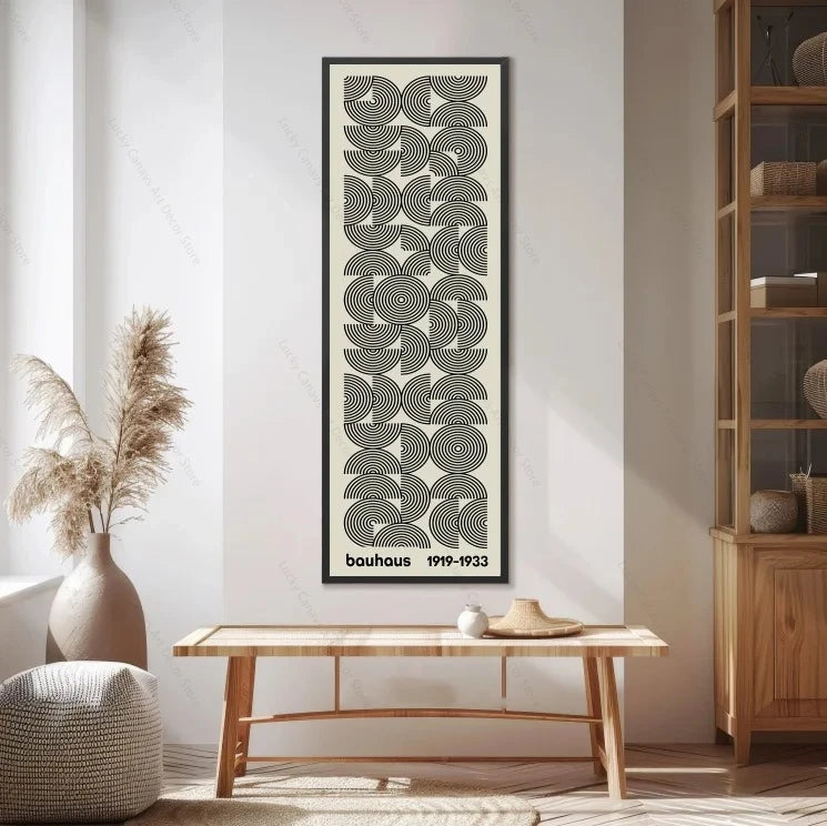Modern Geometric White Canvas Wall Art