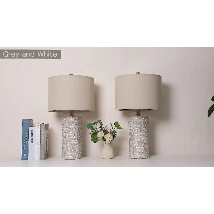 Ceramic Table Lamp, Set of 2