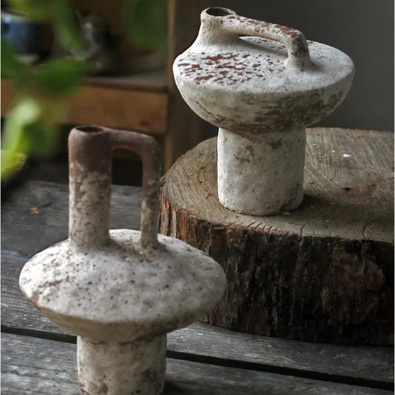 Rustic Spotted Pottery Vase