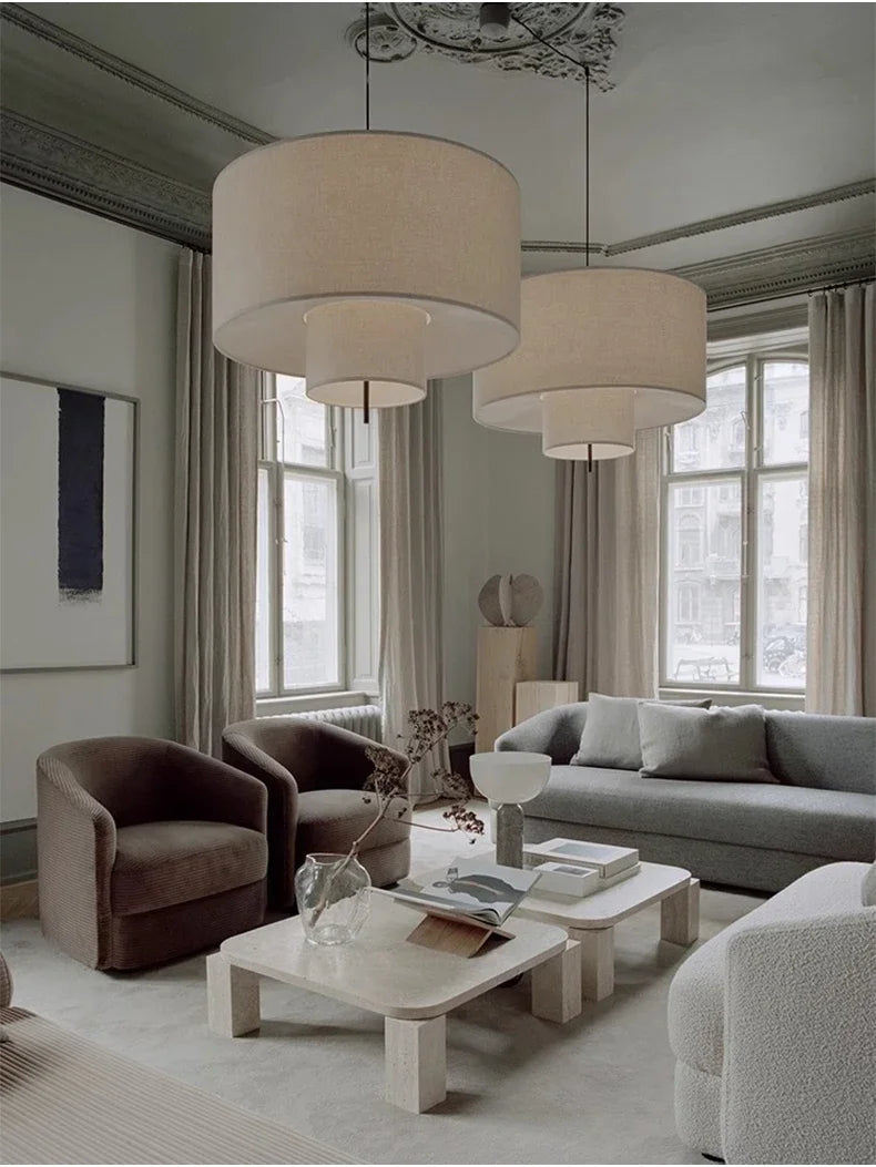 Wabi-Sabi Fabric Pendant Chandelier