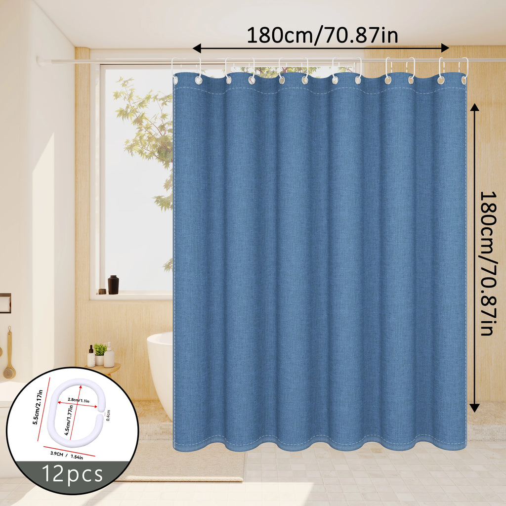 Modern Linen Shower Curtain
