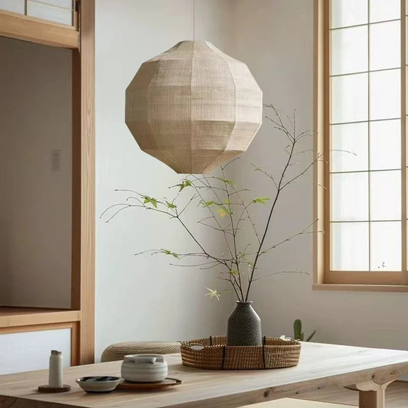 Wabi-Sabi Fabric Pendant Lamp