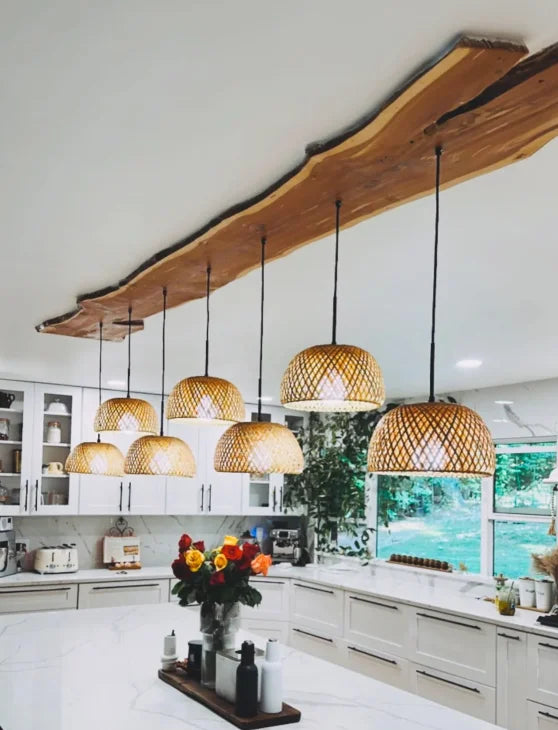Retro Rattan Pendant Chandelier