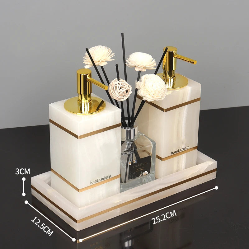 White Onyx Bathroom Set