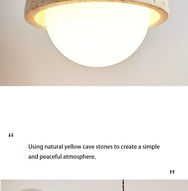 Wabi-Sabi Stone Pendant Chandelier