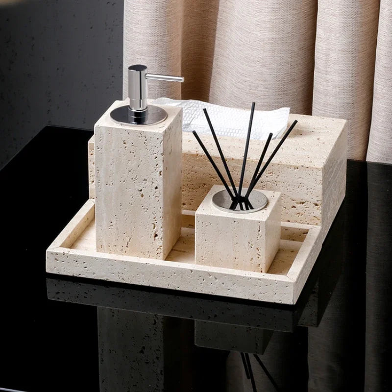 Beige Travertine 6-Piece Set