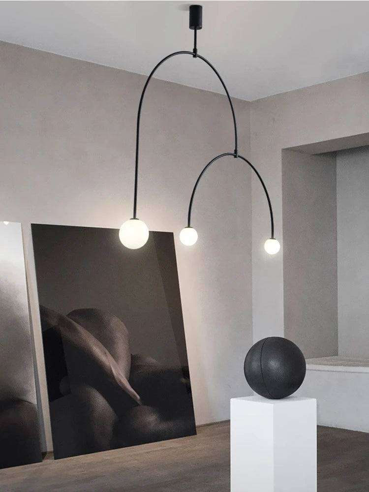 Nordic Glass Arc Pendant Lamp