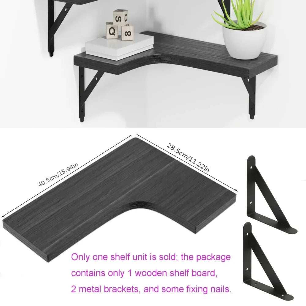 Floating Corner Wall Shelf