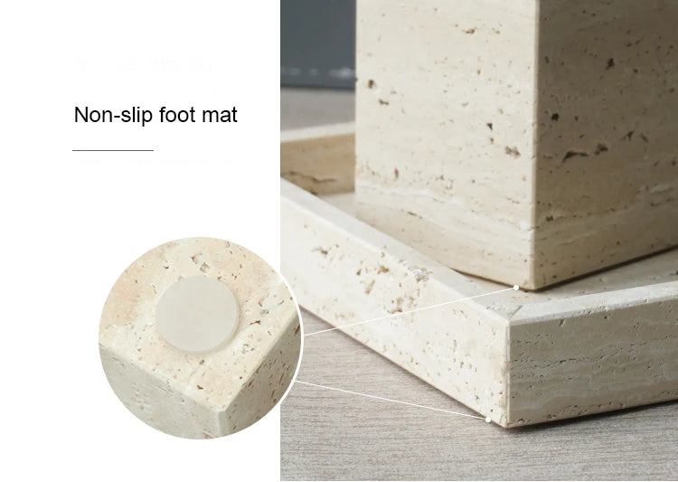 Beige Travertine Accessory Set