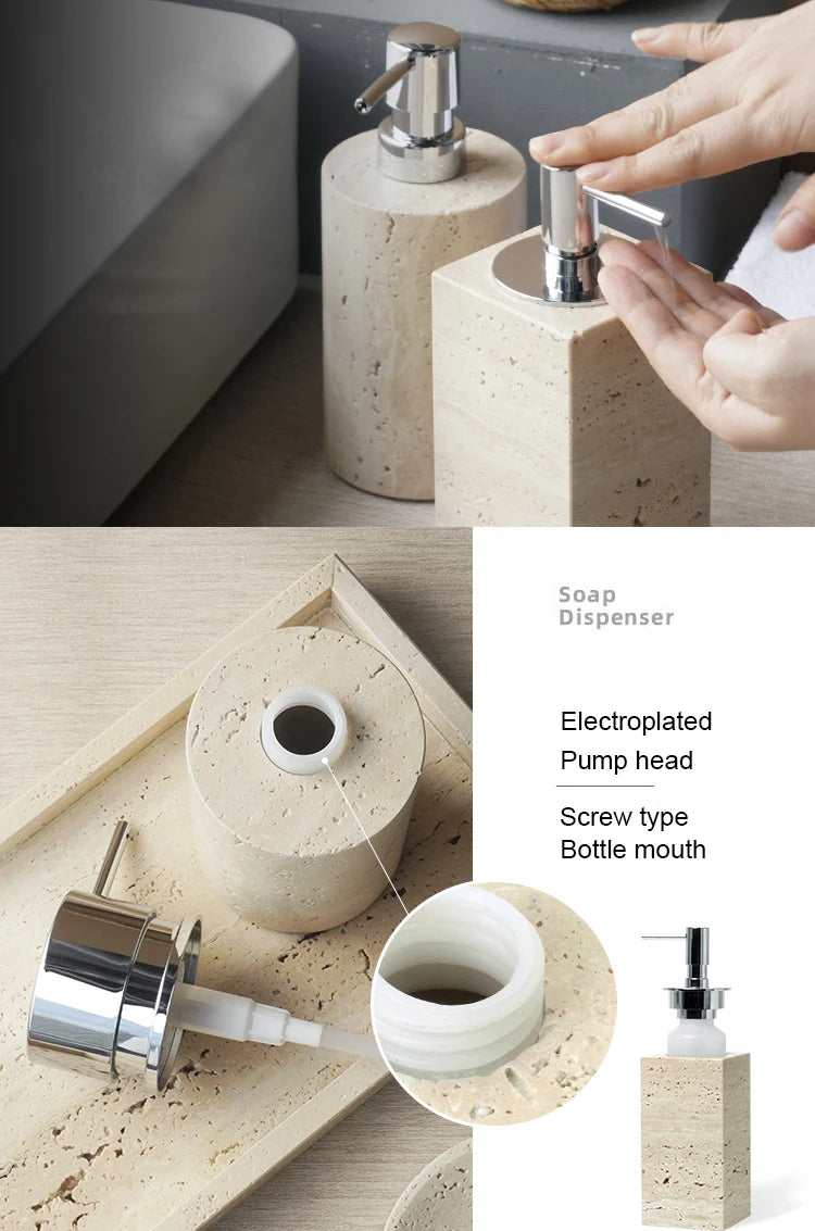 Travertine Bathroom Set