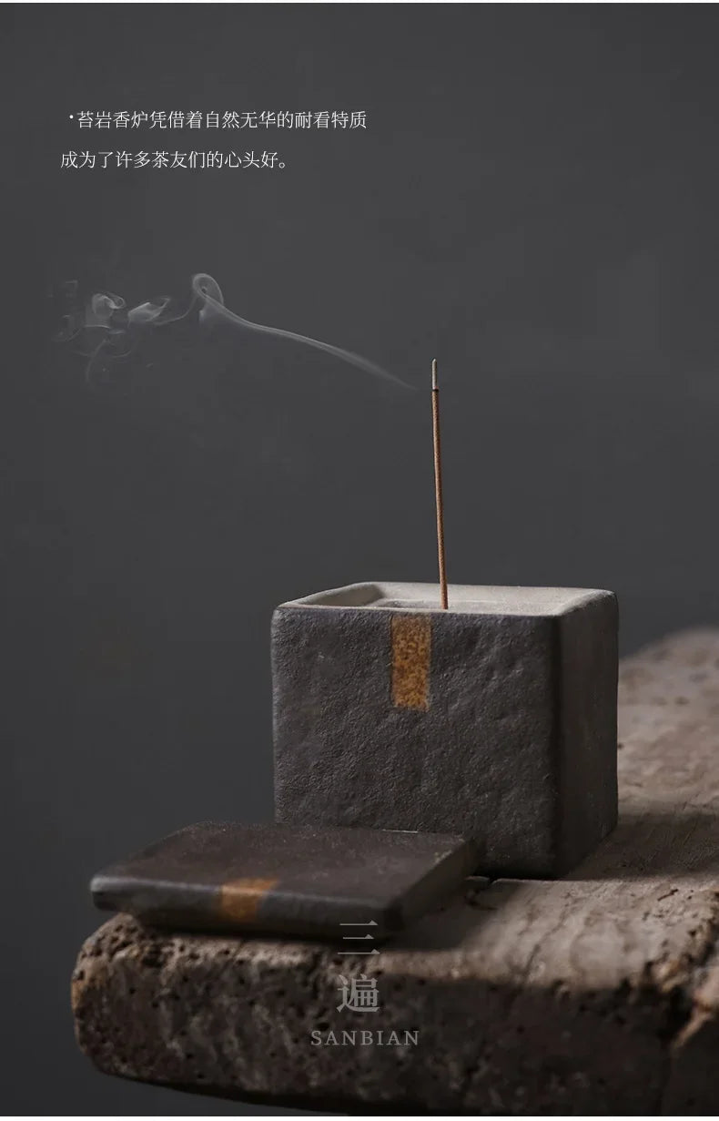 Wabi-Sabi Ceramic Incense Burner
