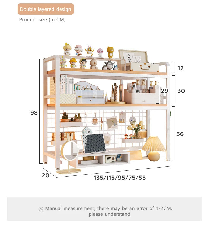 Wood Grid Bookshelf