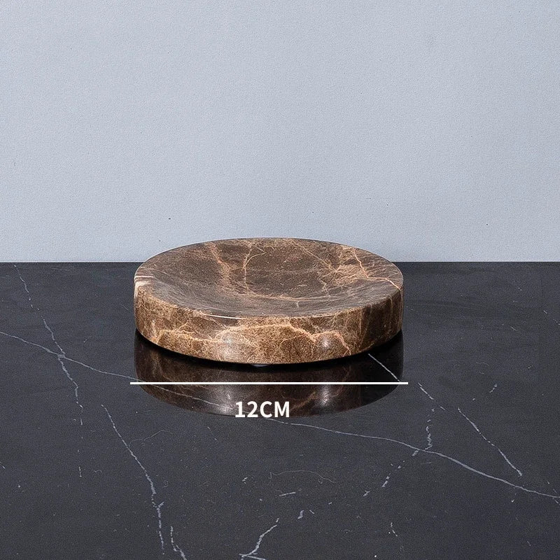 Dark Brown Marble Bath Set