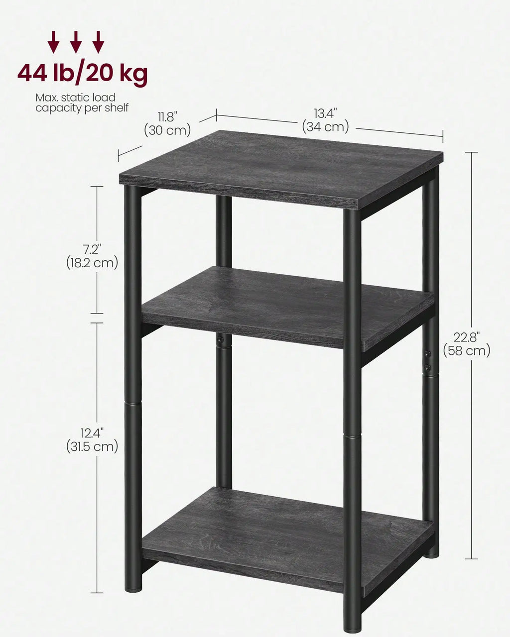 Slim Side Table Nightstand