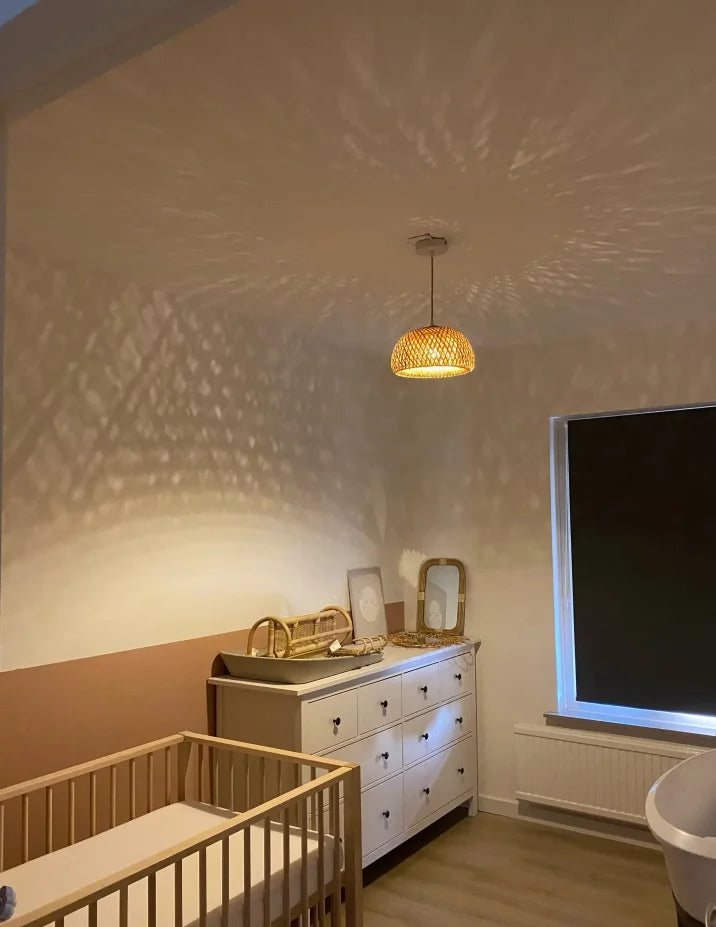 Retro Rattan Pendant Chandelier