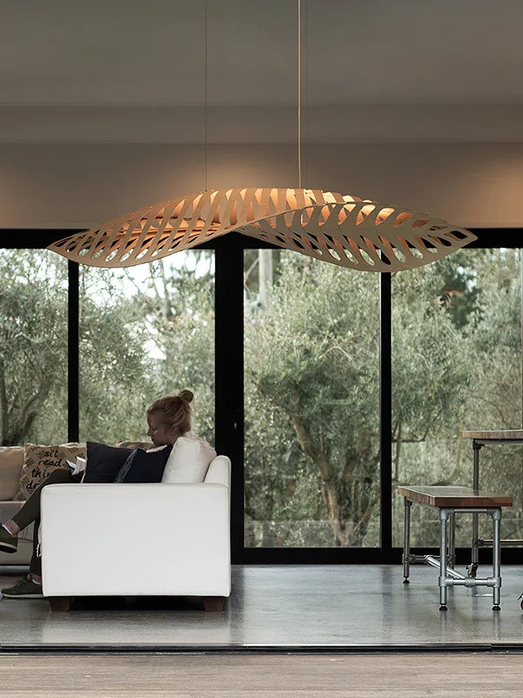Wabi-Sabi Wood Pendant Chandelier