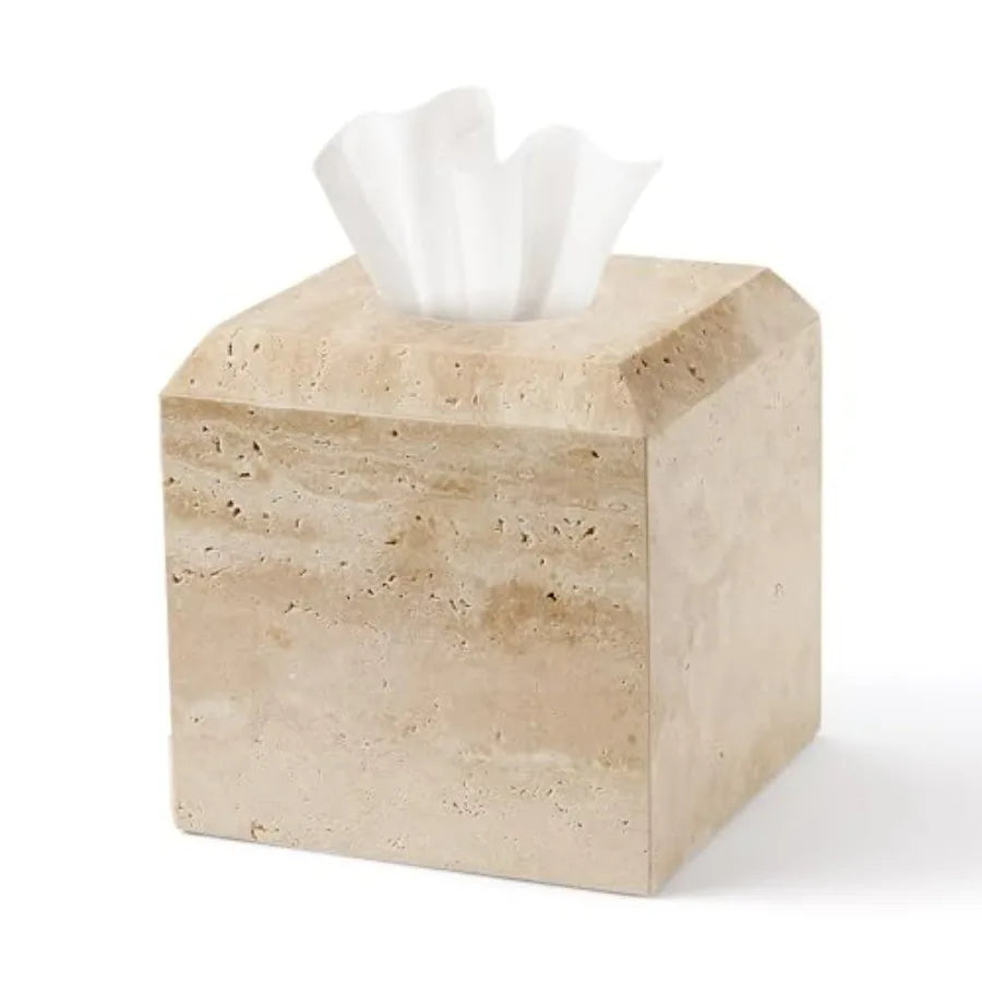Italian Travertine Tissue Box