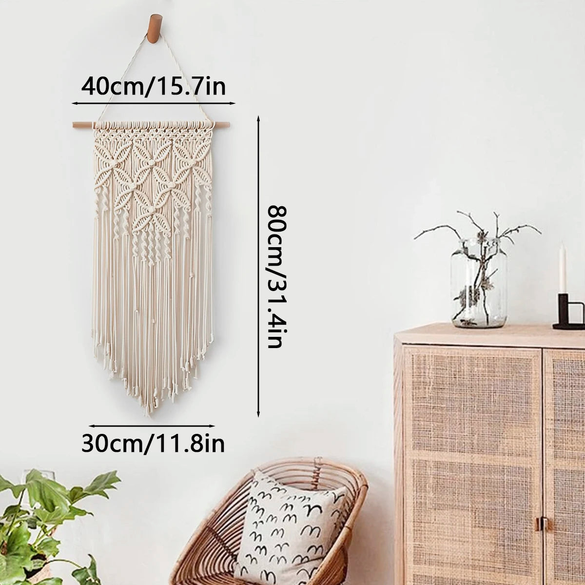 Boho Beige Macrame Wall Hanging
